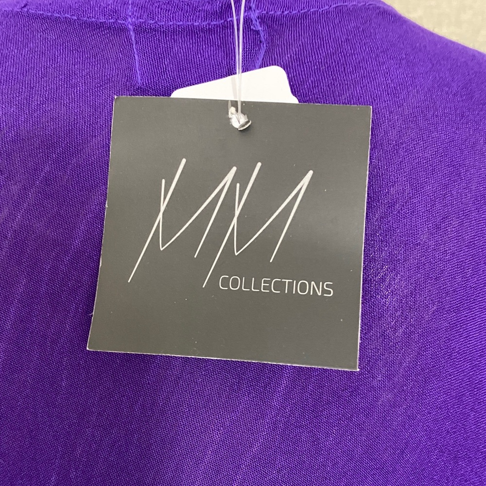 😳SALE😳 MM Collection Women’s Dress Violet Print Rayon 845711012122-v - Picture 7 of 7
